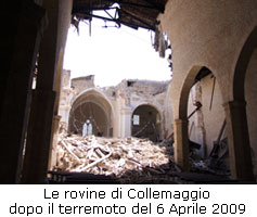 Le rovine di Collemaggio dopo il Terremoto del 6 Aprile 2009