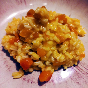 Risotto con la zucca (senza brodo)